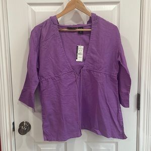 Purple New York and company linen top
